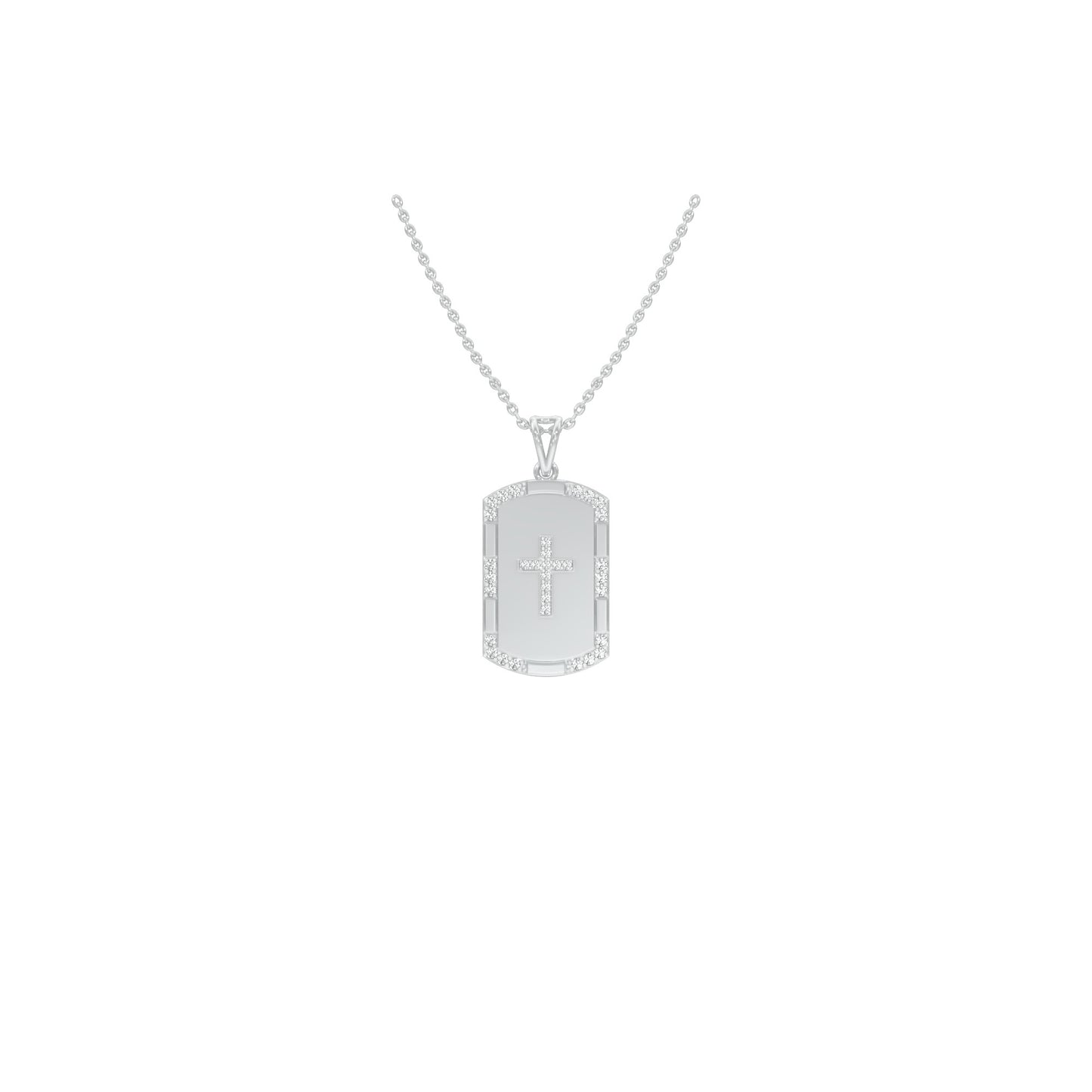 Aura Panel Diamond Pendant 18 KT / White Gold