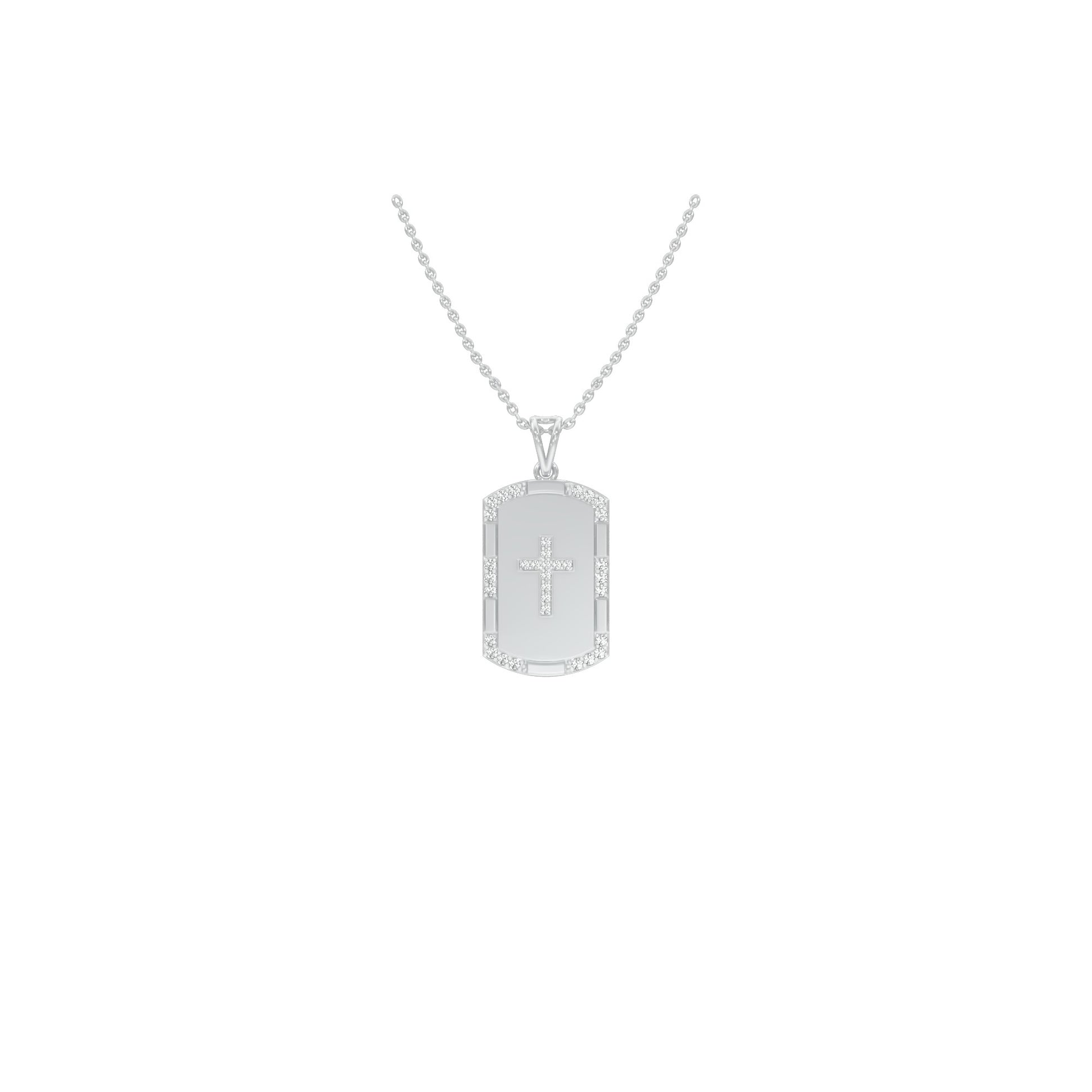 Aura Panel Diamond Pendant 18 KT / White Gold