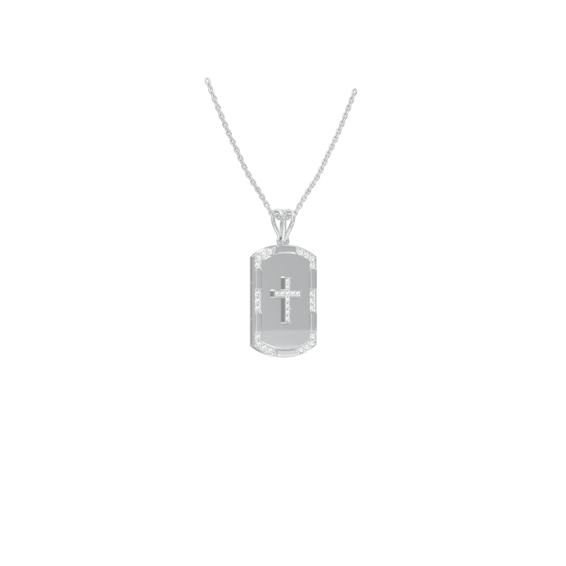 Aura Panel Diamond Pendant 18 KT / White Gold