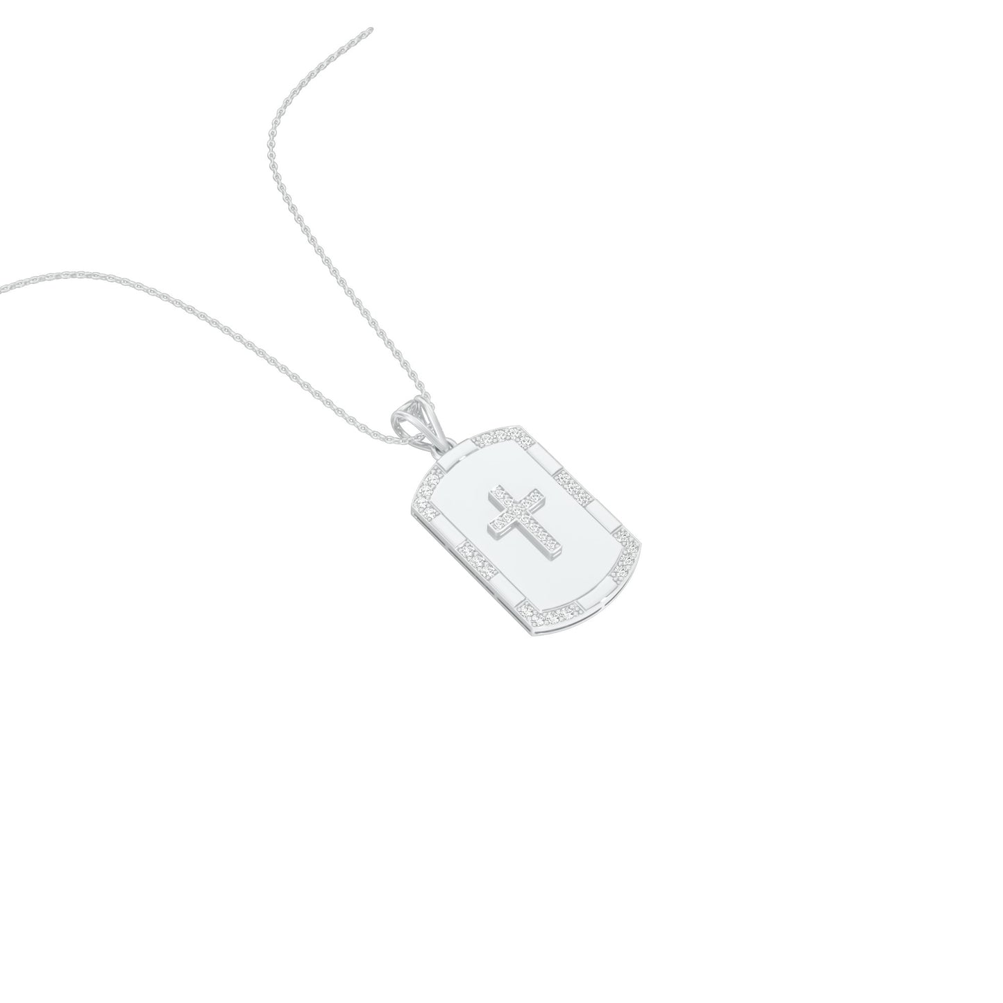 Aura Panel Diamond Pendant 18 KT / White Gold