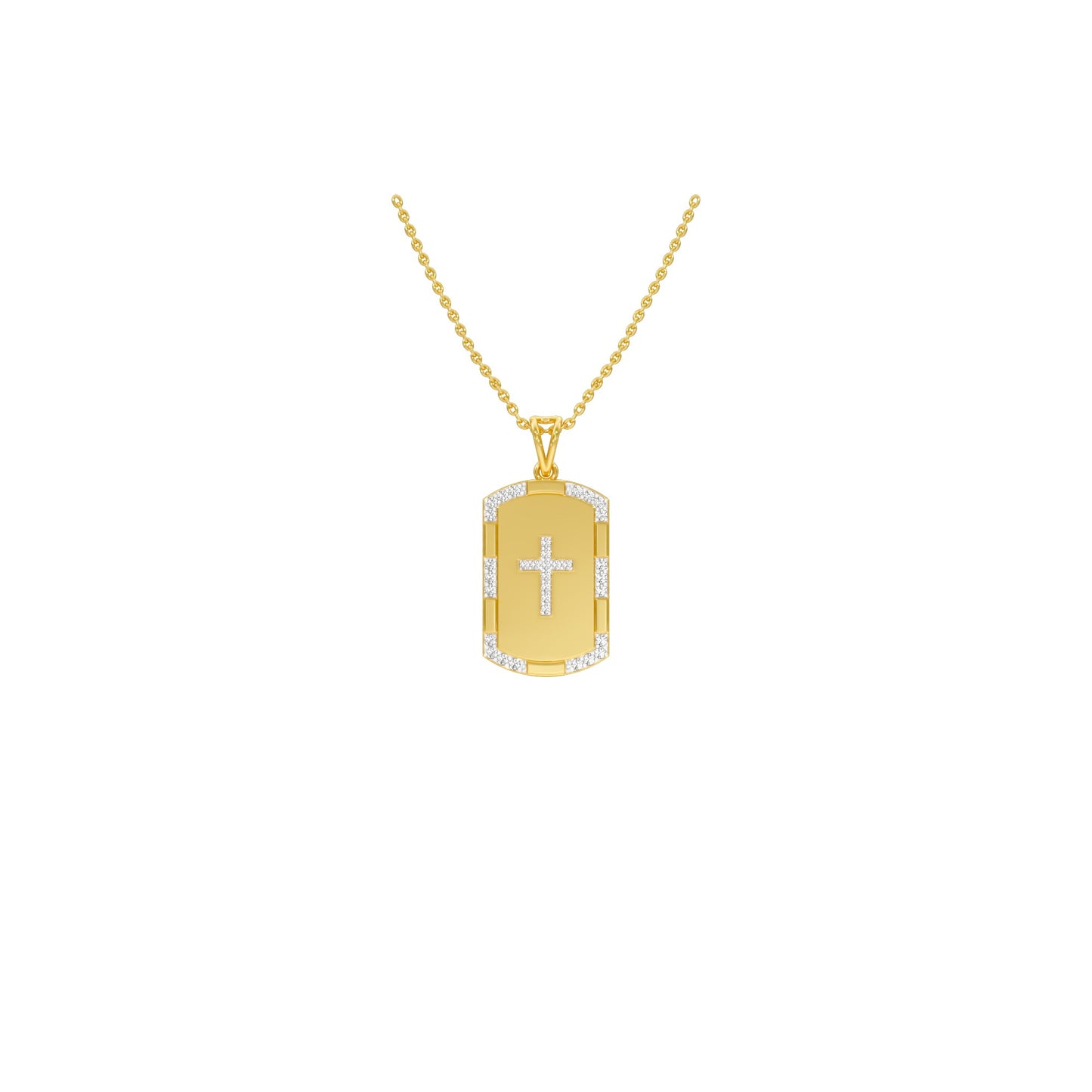 Aura Panel Diamond Pendant 18 KT / Yellow Gold