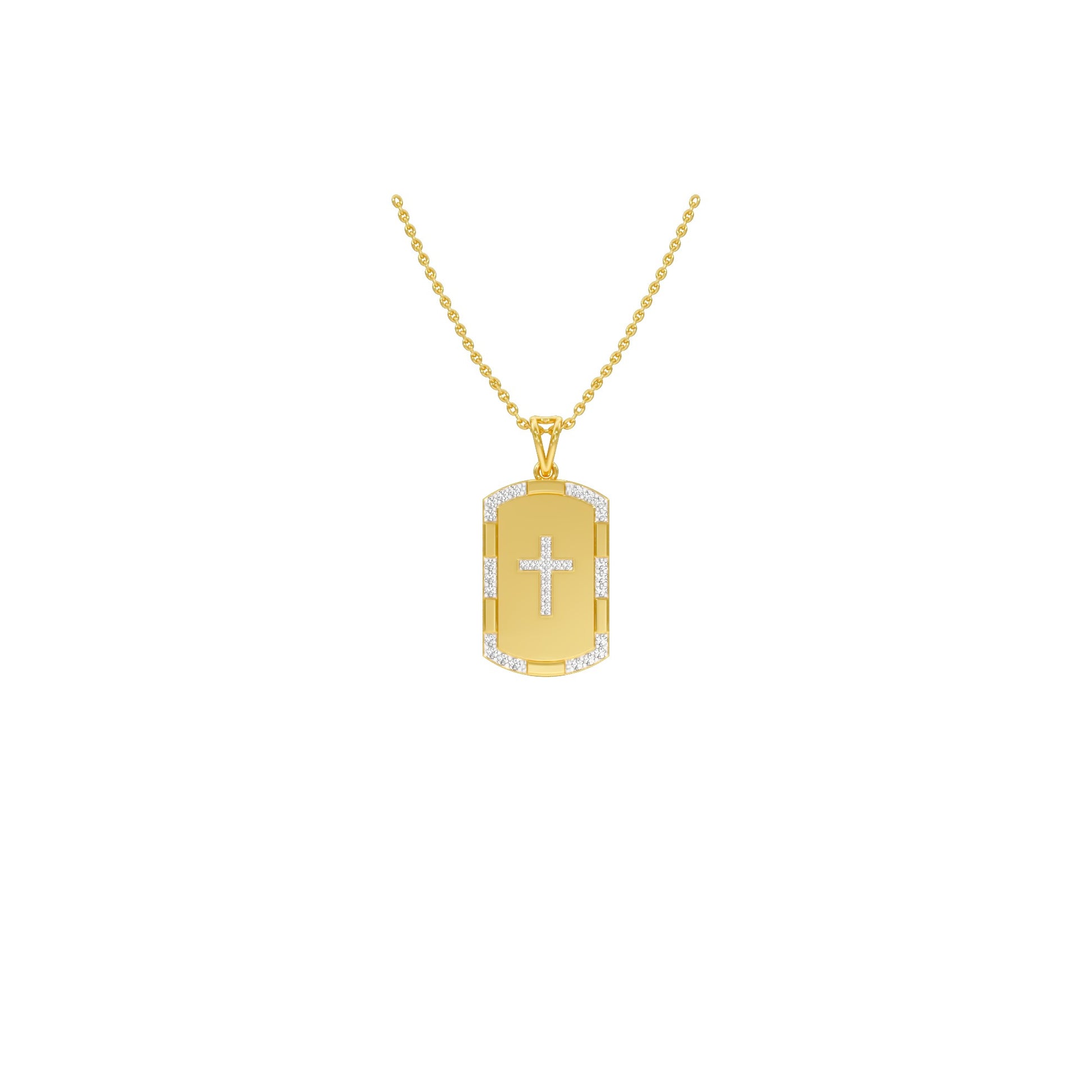 Aura Panel Diamond Pendant 18 KT / Yellow Gold