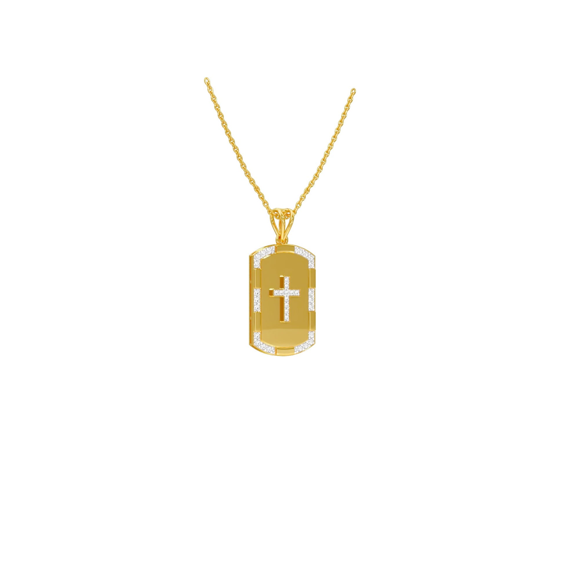 Aura Panel Diamond Pendant 18 KT / Yellow Gold
