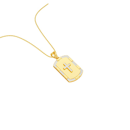 Aura Panel Diamond Pendant 18 KT / Yellow Gold