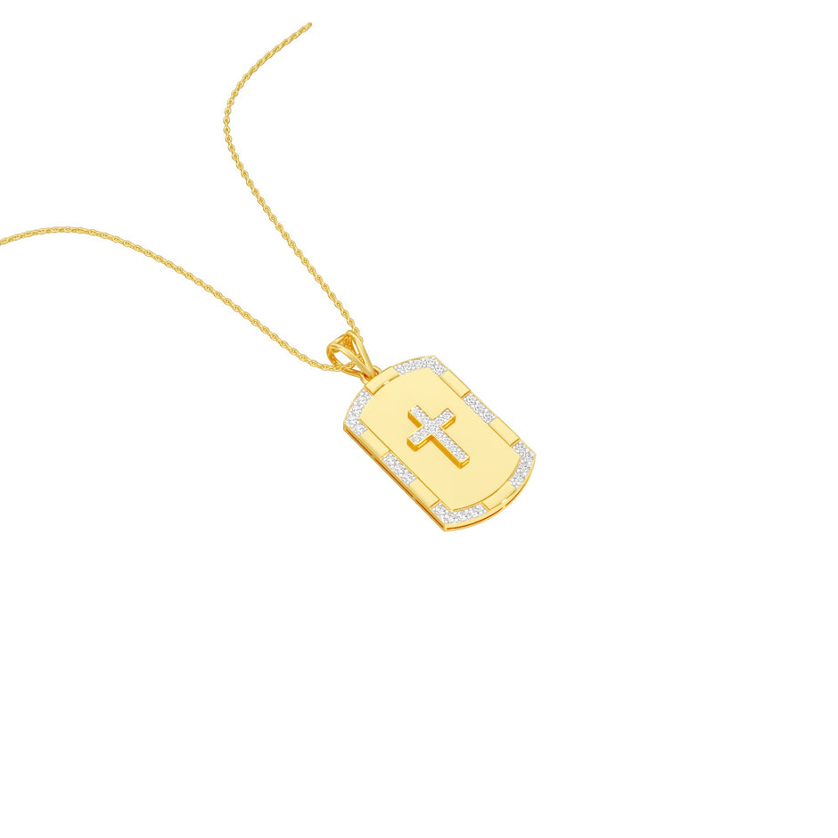 Aura Panel Diamond Pendant 18 KT / Yellow Gold