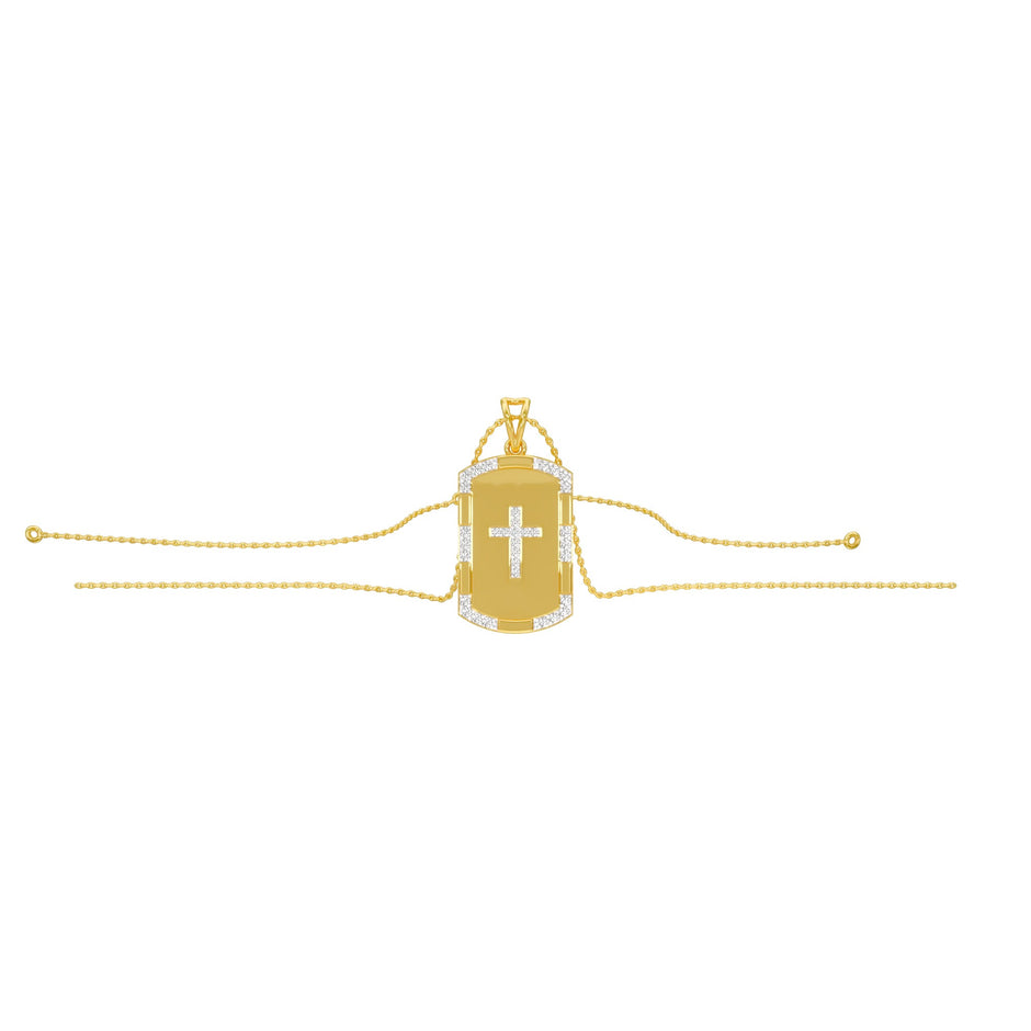 Aura Panel Diamond Pendant 18 KT / Yellow Gold