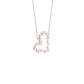 Dangling Heart Diamond Pendant 18 KT / Rose Gold