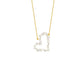 Dangling Heart Diamond Pendant 18 KT / Yellow Gold