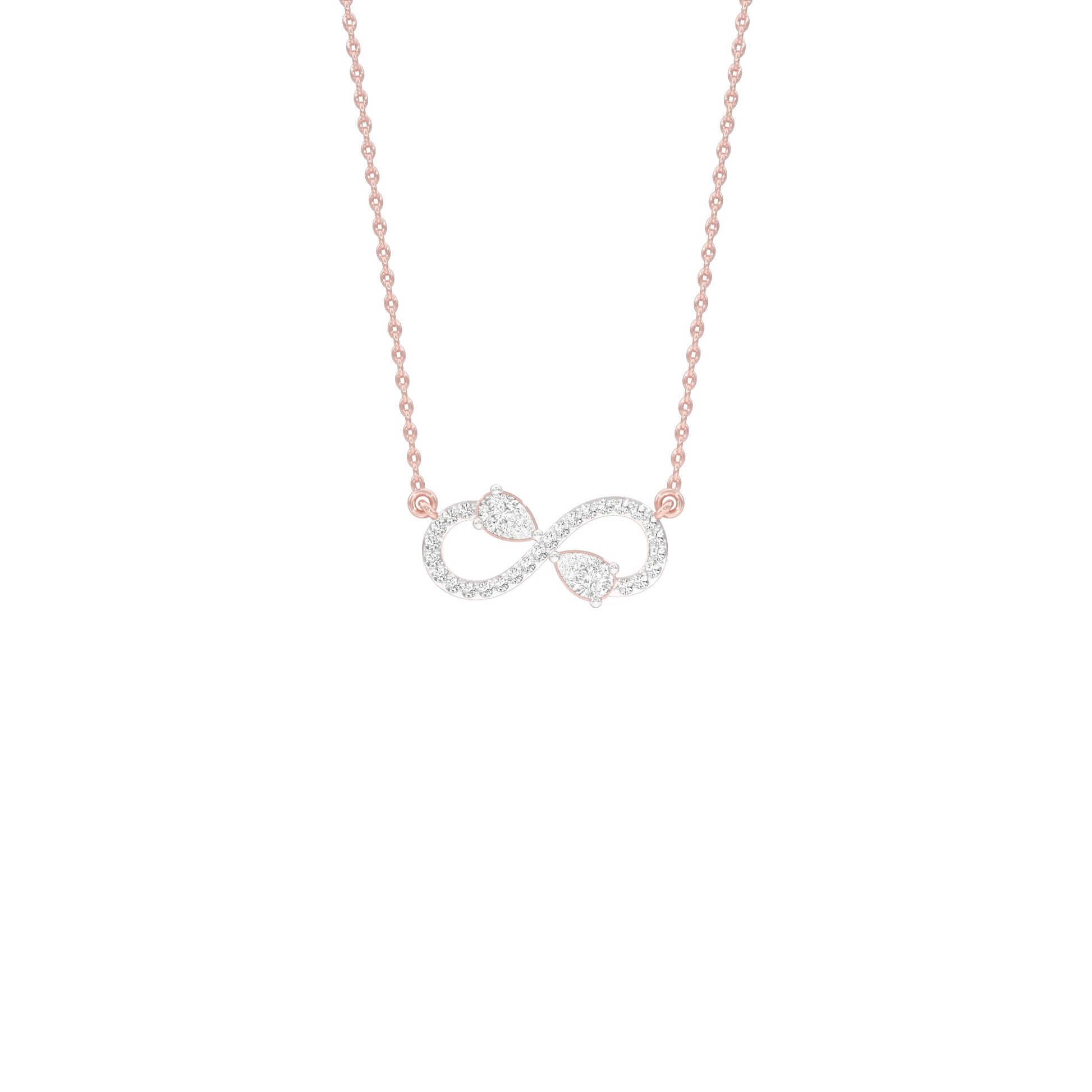 Infinity Spark Diamond Pendant 18 KT / Rose Gold