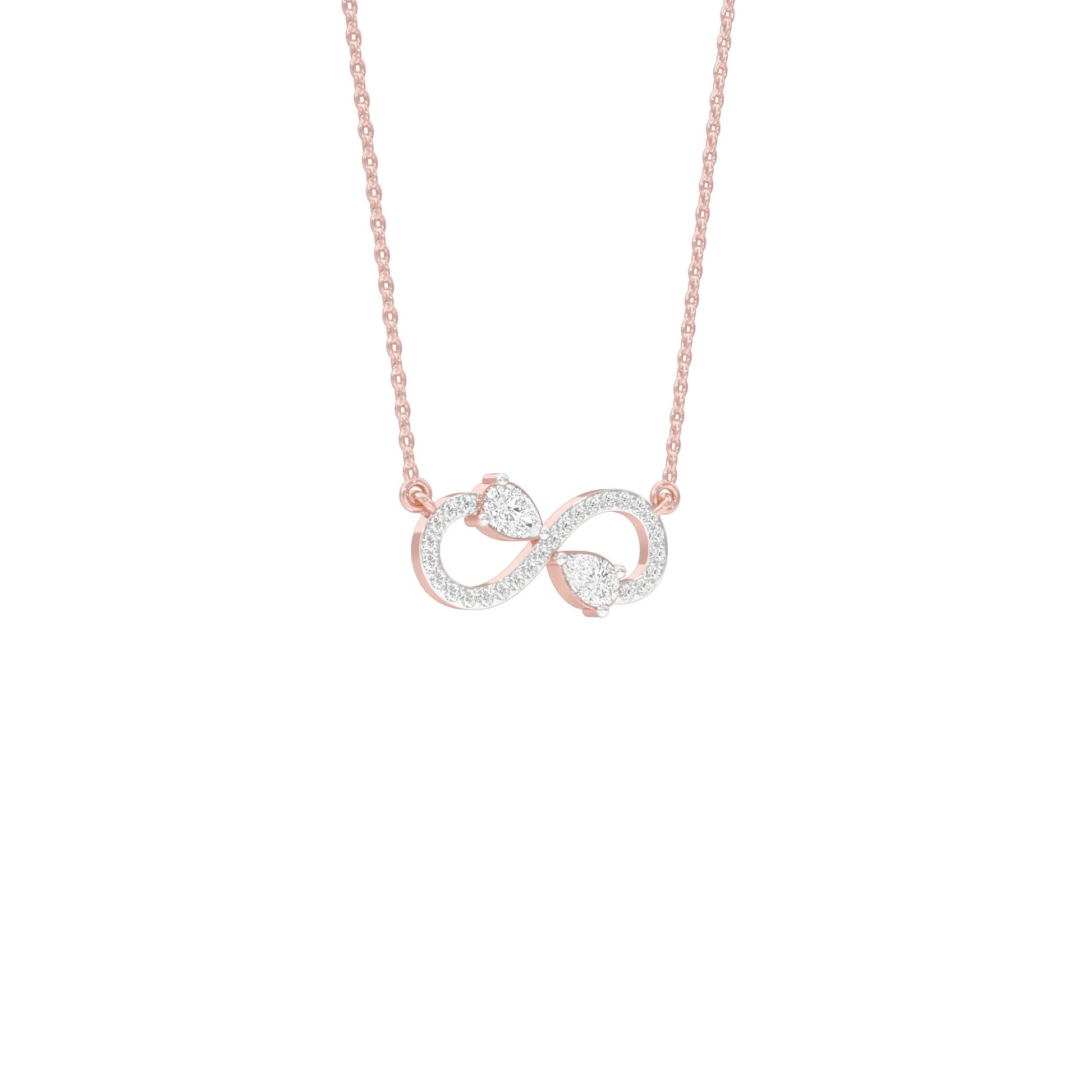 Infinity Spark Diamond Pendant 18 KT / Rose Gold