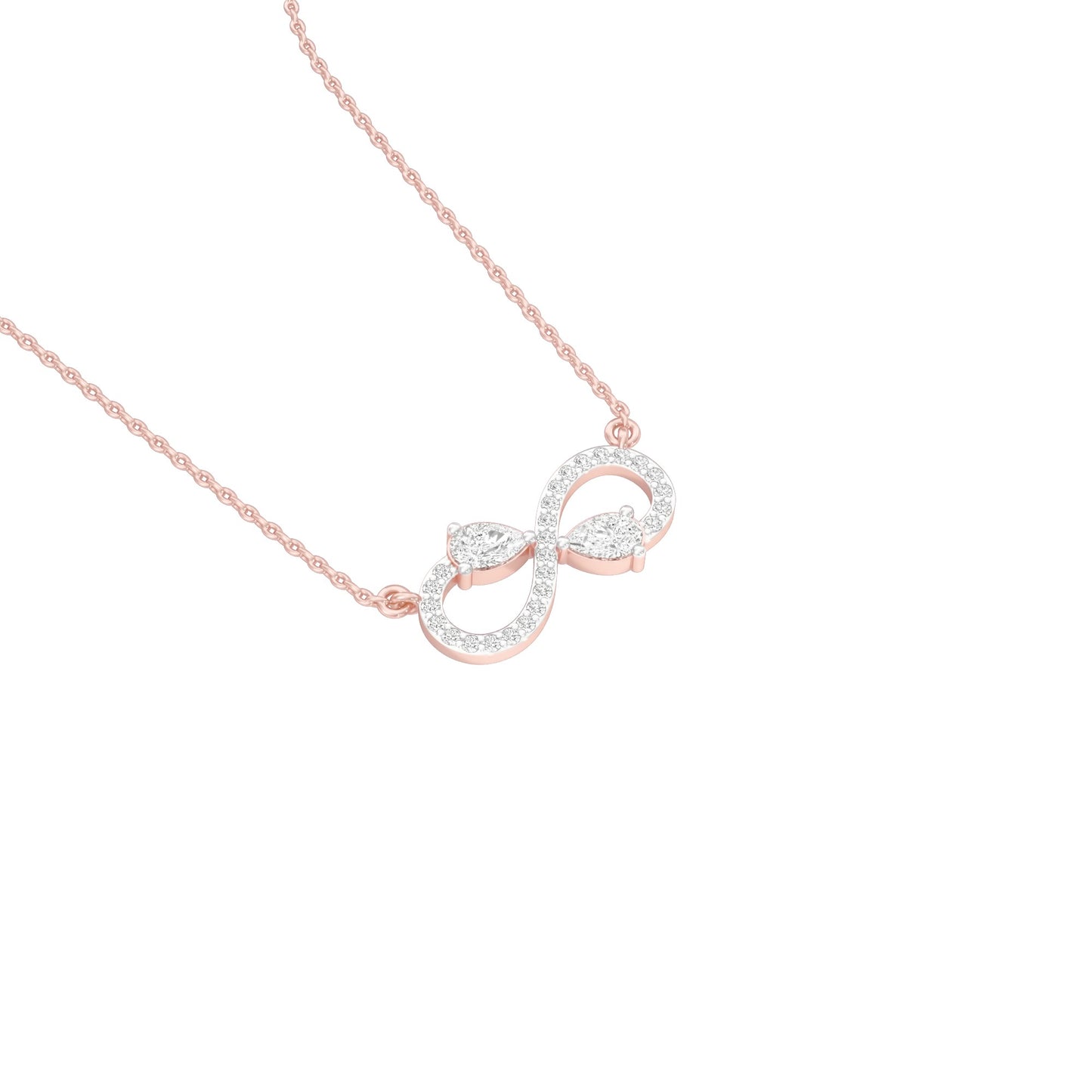 Infinity Spark Diamond Pendant 18 KT / Rose Gold