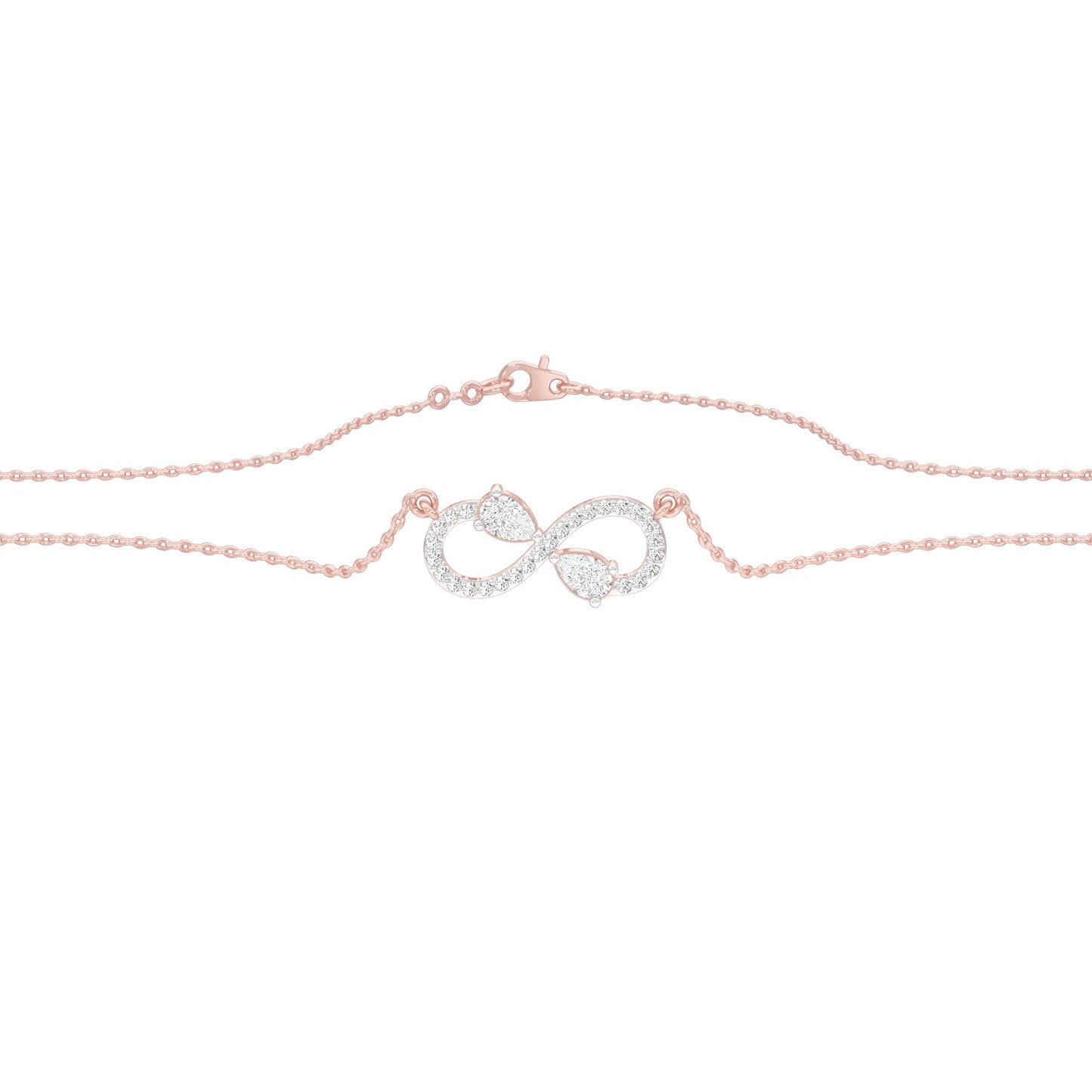 Infinity Spark Diamond Pendant 18 KT / Rose Gold
