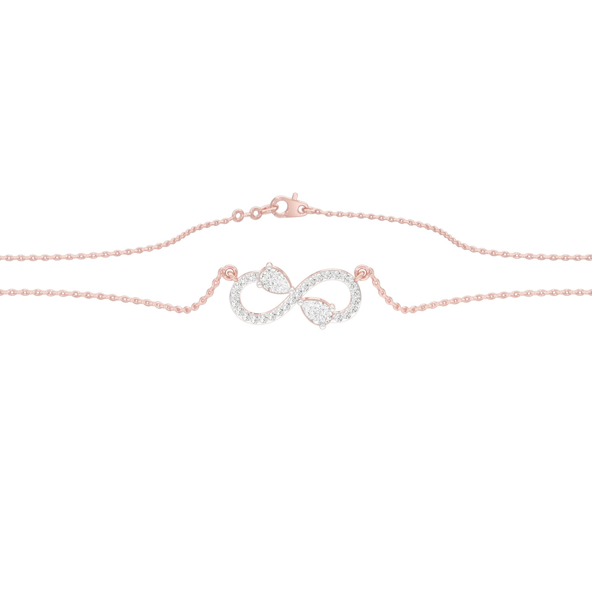 Infinity Spark Diamond Pendant 18 KT / Rose Gold