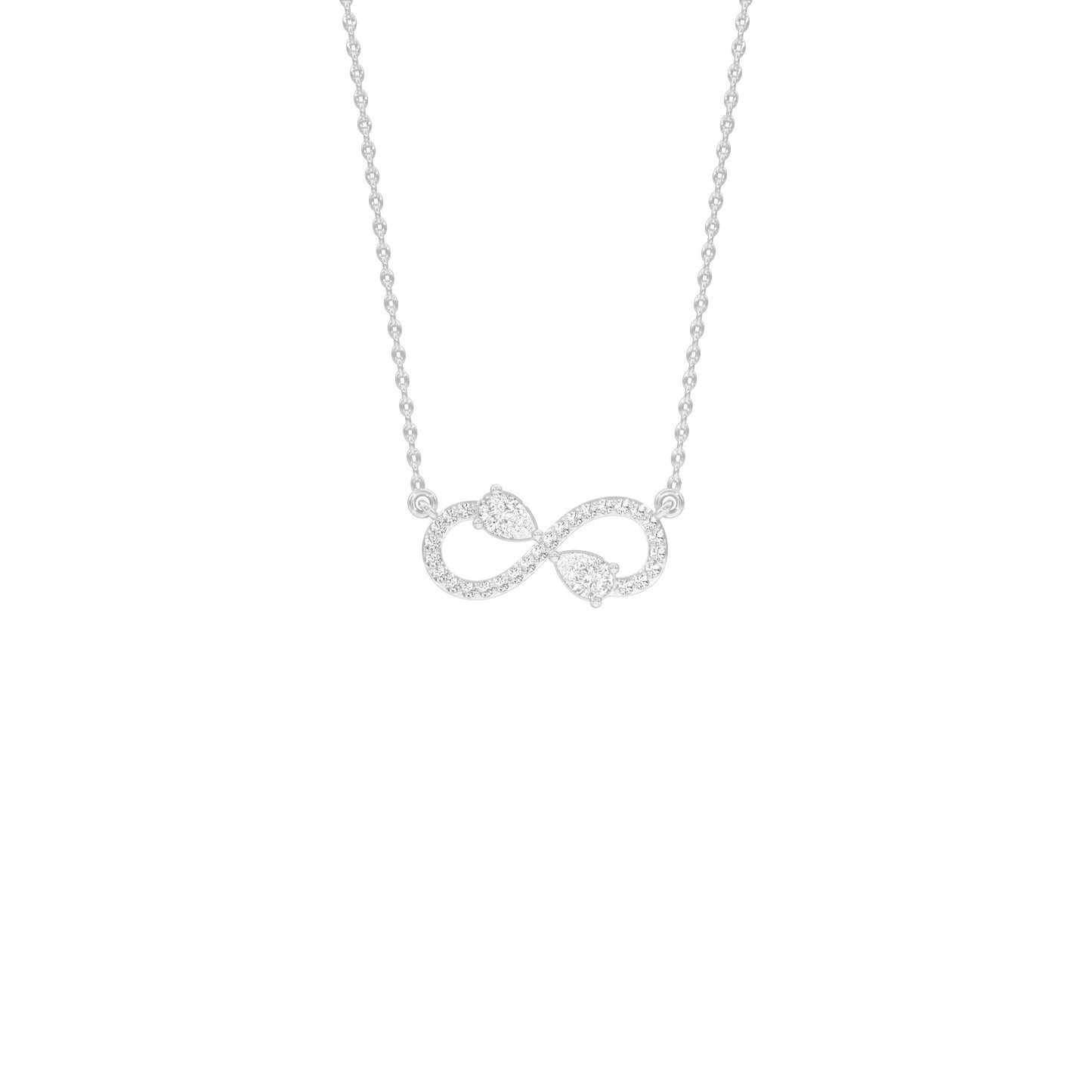 Infinity Spark Diamond Pendant 18 KT / White Gold