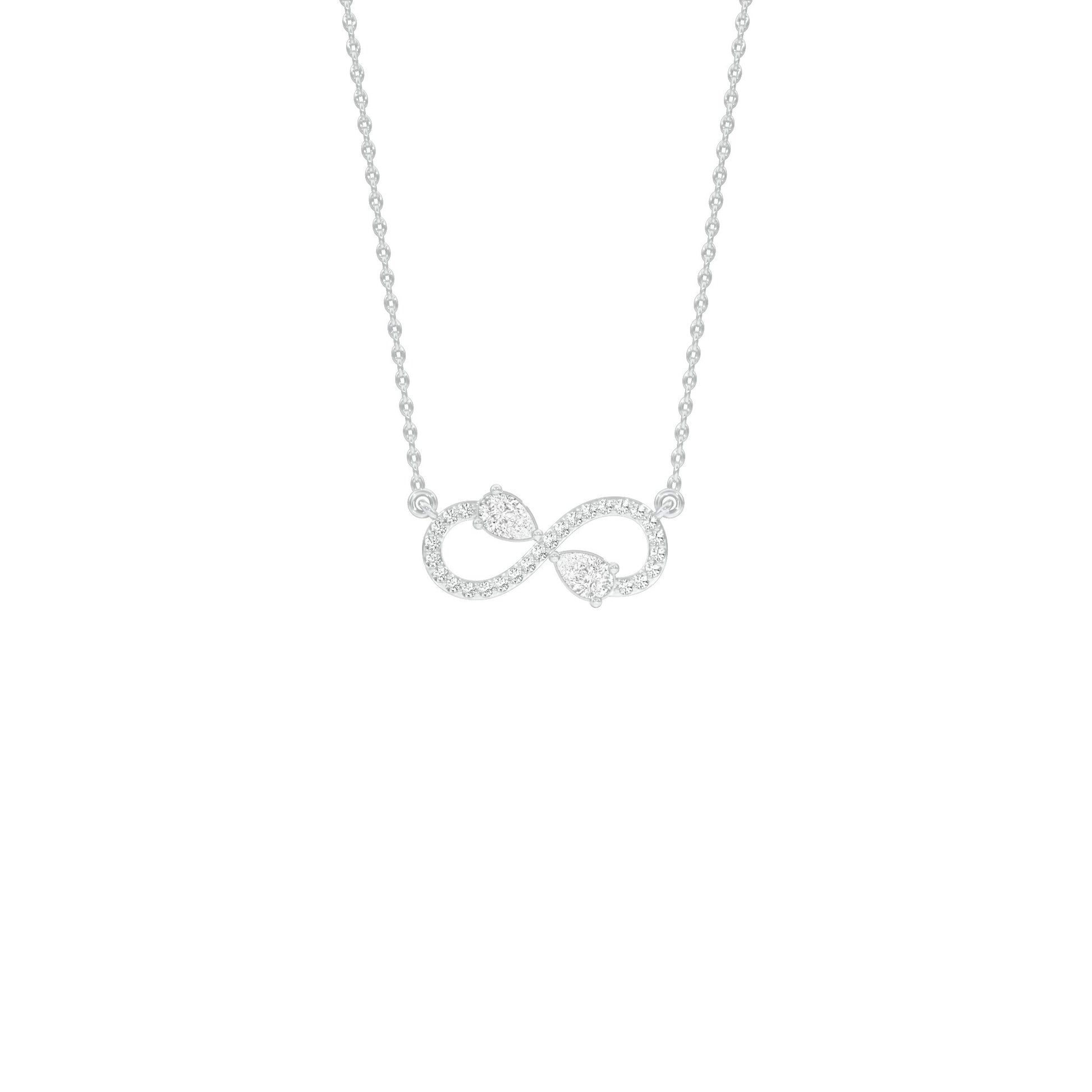 Infinity Spark Diamond Pendant 18 KT / White Gold