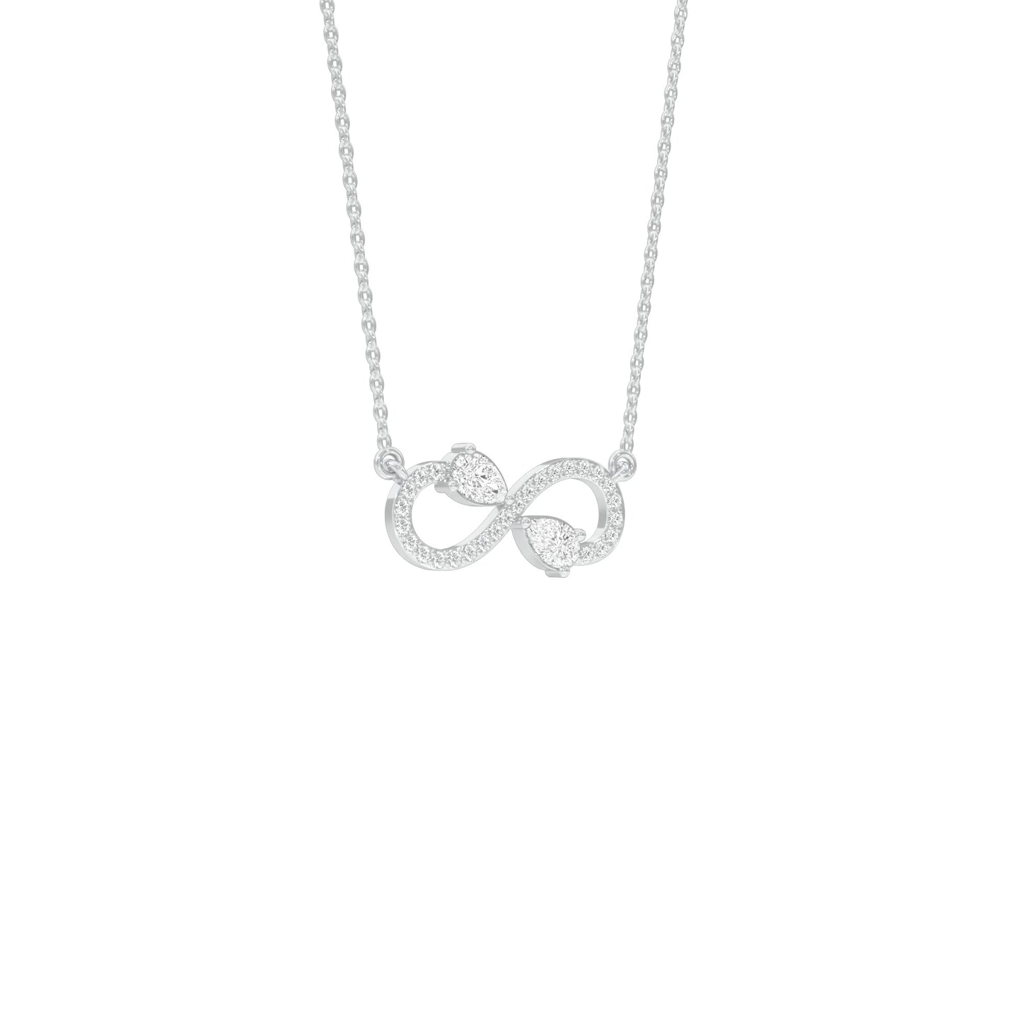 Infinity Spark Diamond Pendant 18 KT / White Gold
