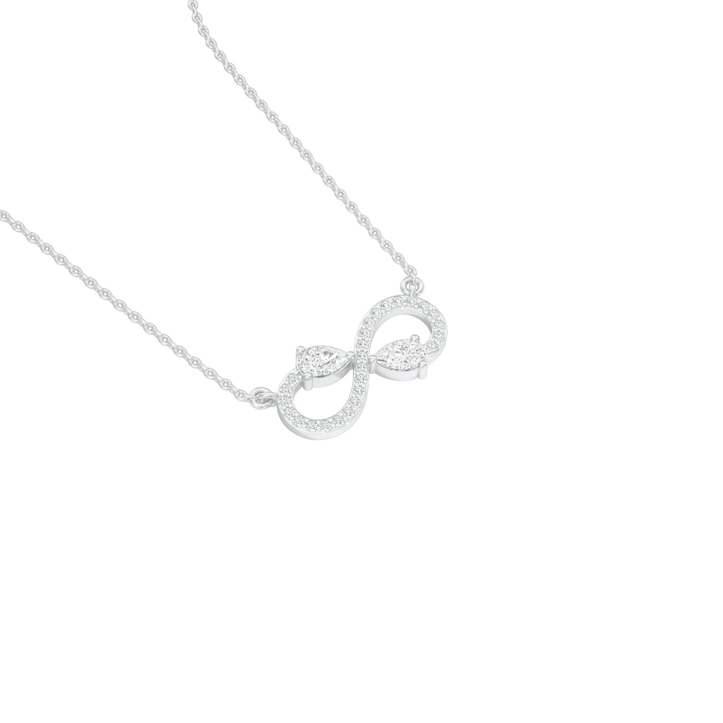 Infinity Spark Diamond Pendant 18 KT / White Gold