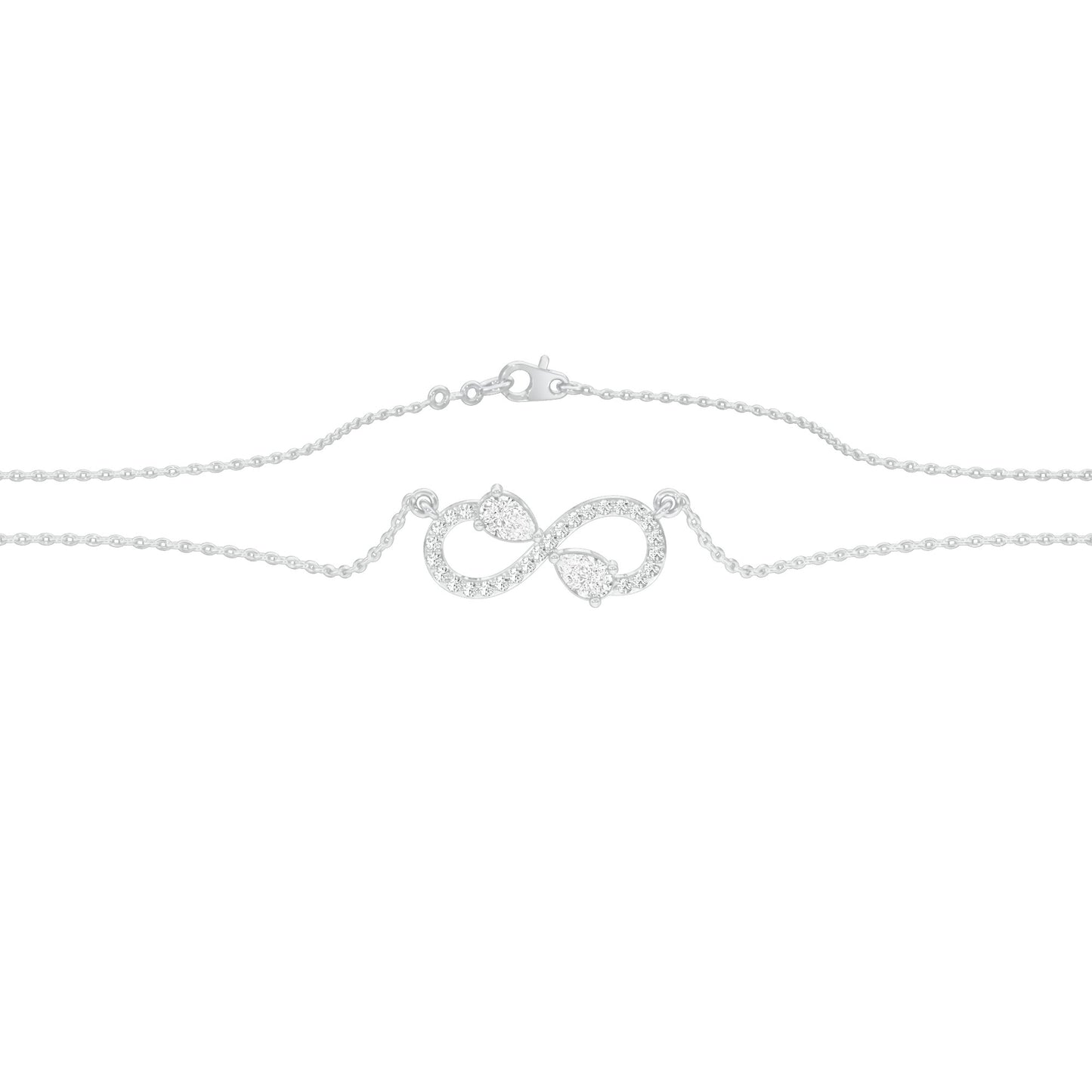 Infinity Spark Diamond Pendant 18 KT / White Gold