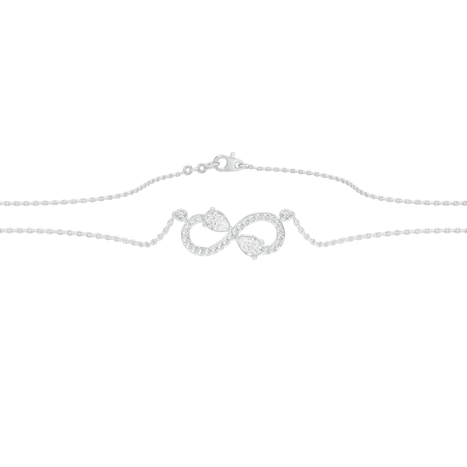 Infinity Spark Diamond Pendant 18 KT / White Gold
