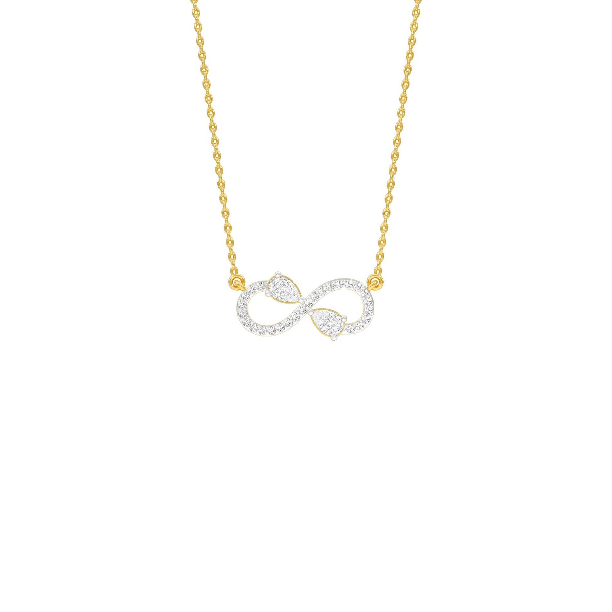 Infinity Spark Diamond Pendant 18 KT / Yellow Gold