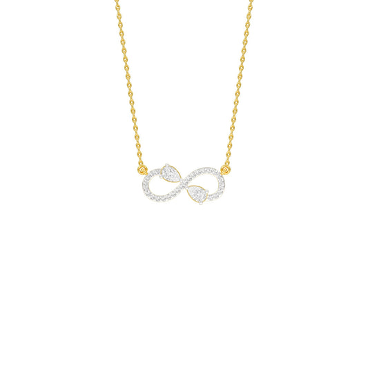 Infinity Spark Diamond Pendant 18 KT / Yellow Gold