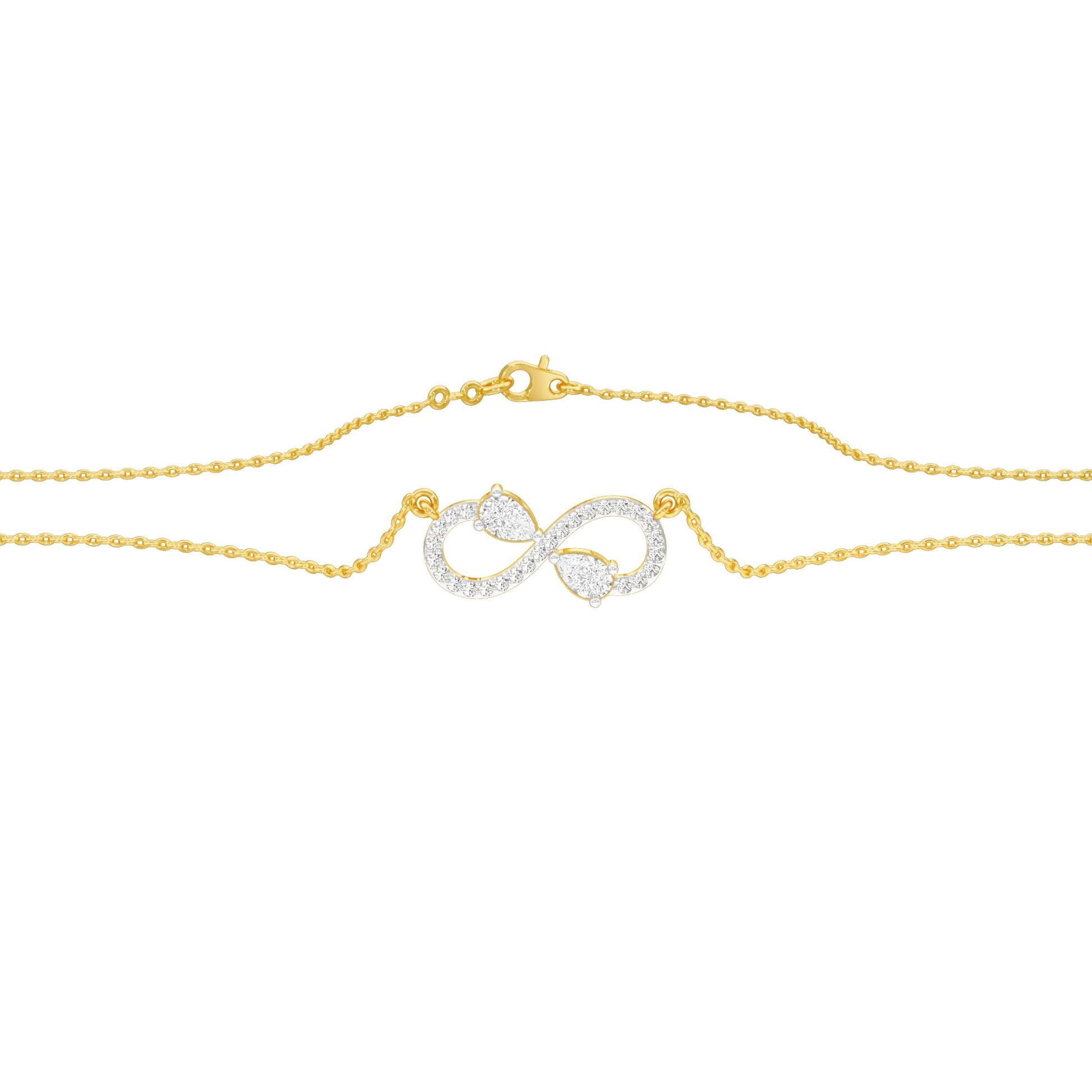 Infinity Spark Diamond Pendant 18 KT / Yellow Gold