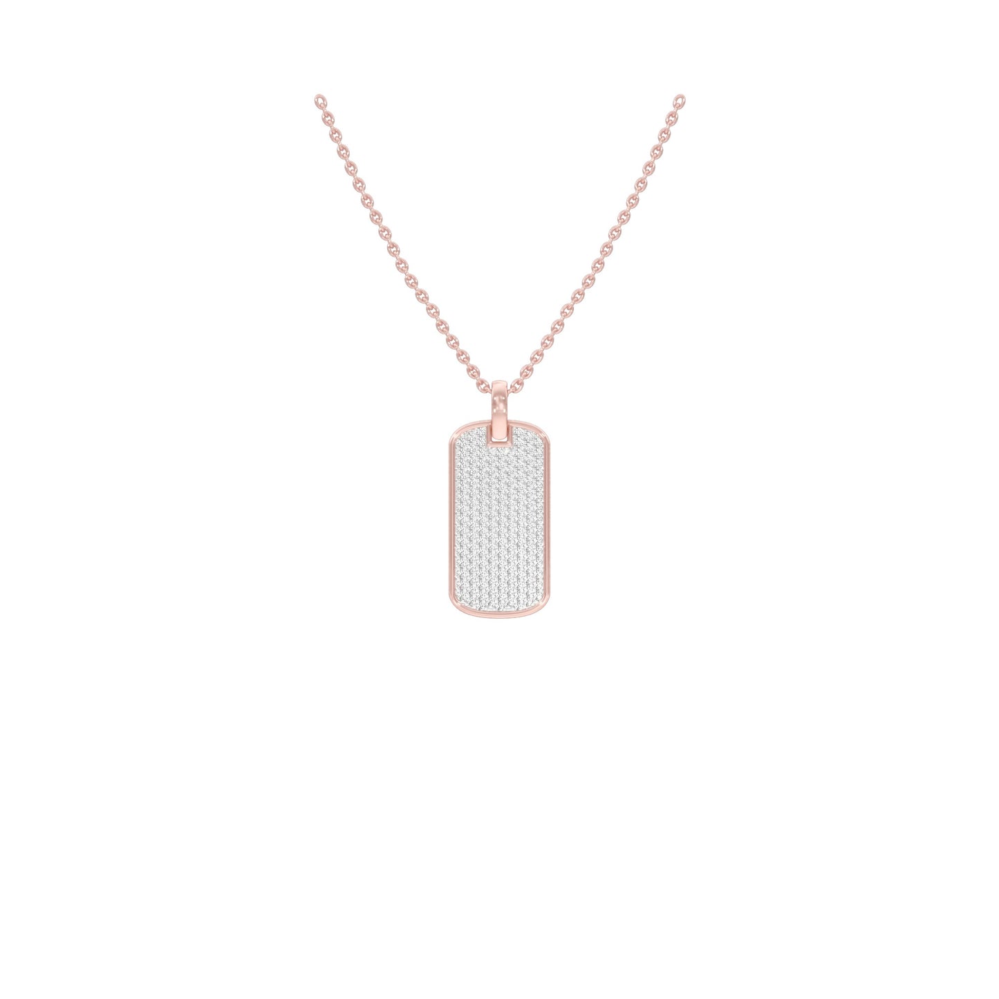 Power Brick Diamond Pendant 18 KT / Rose Gold