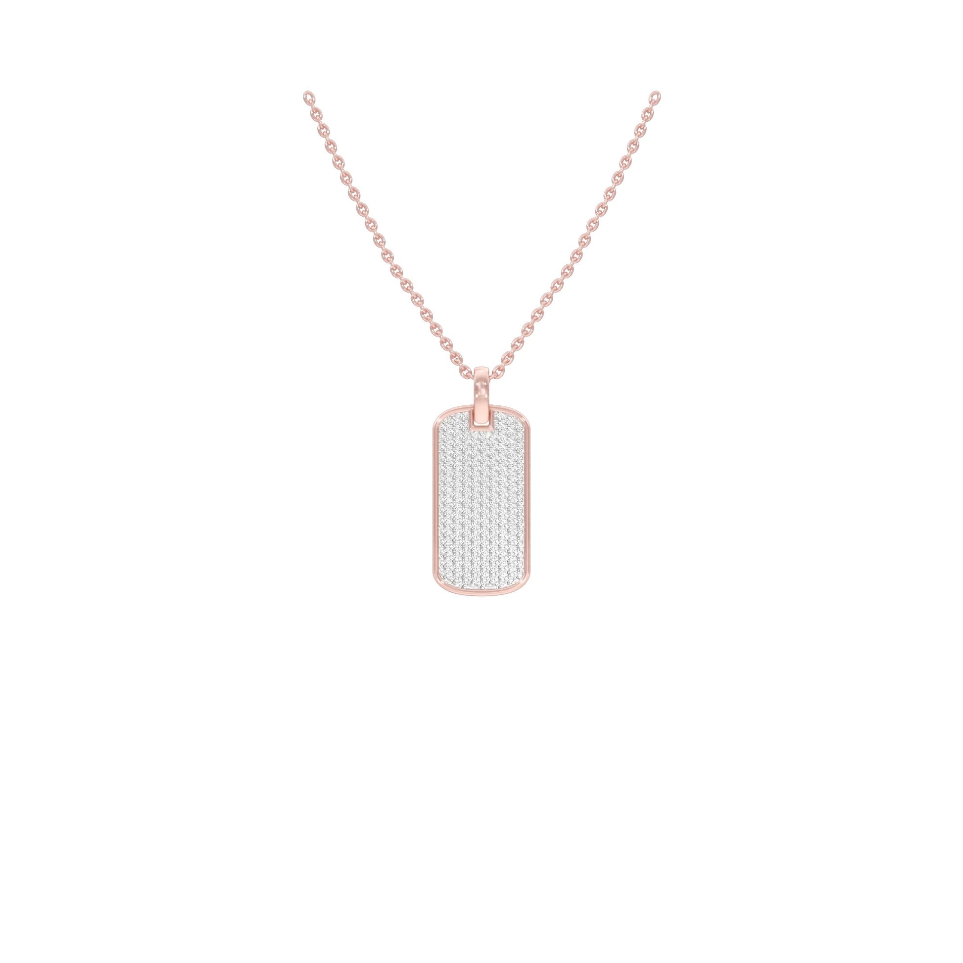 Power Brick Diamond Pendant 18 KT / Rose Gold