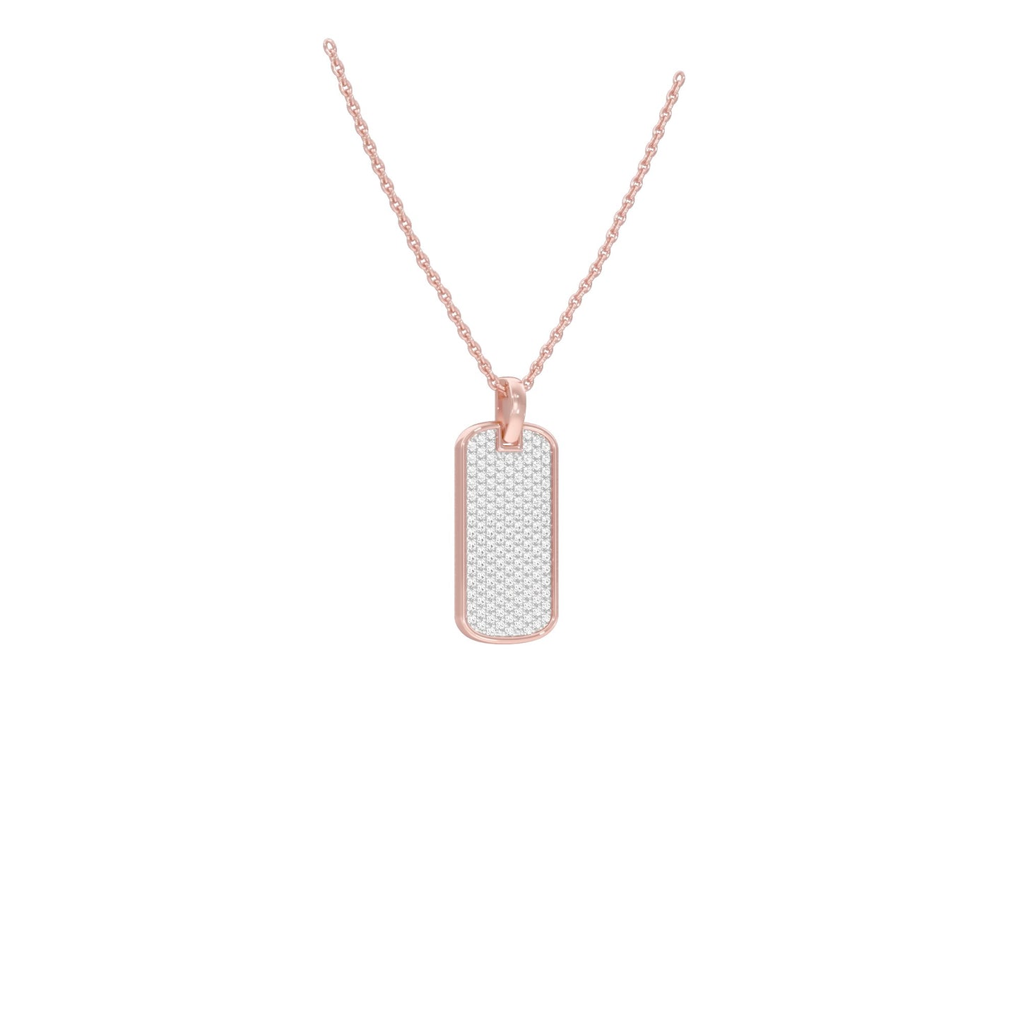 Power Brick Diamond Pendant 18 KT / Rose Gold