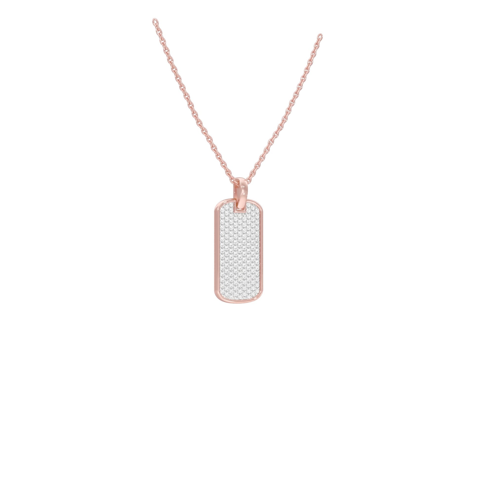 Power Brick Diamond Pendant 18 KT / Rose Gold