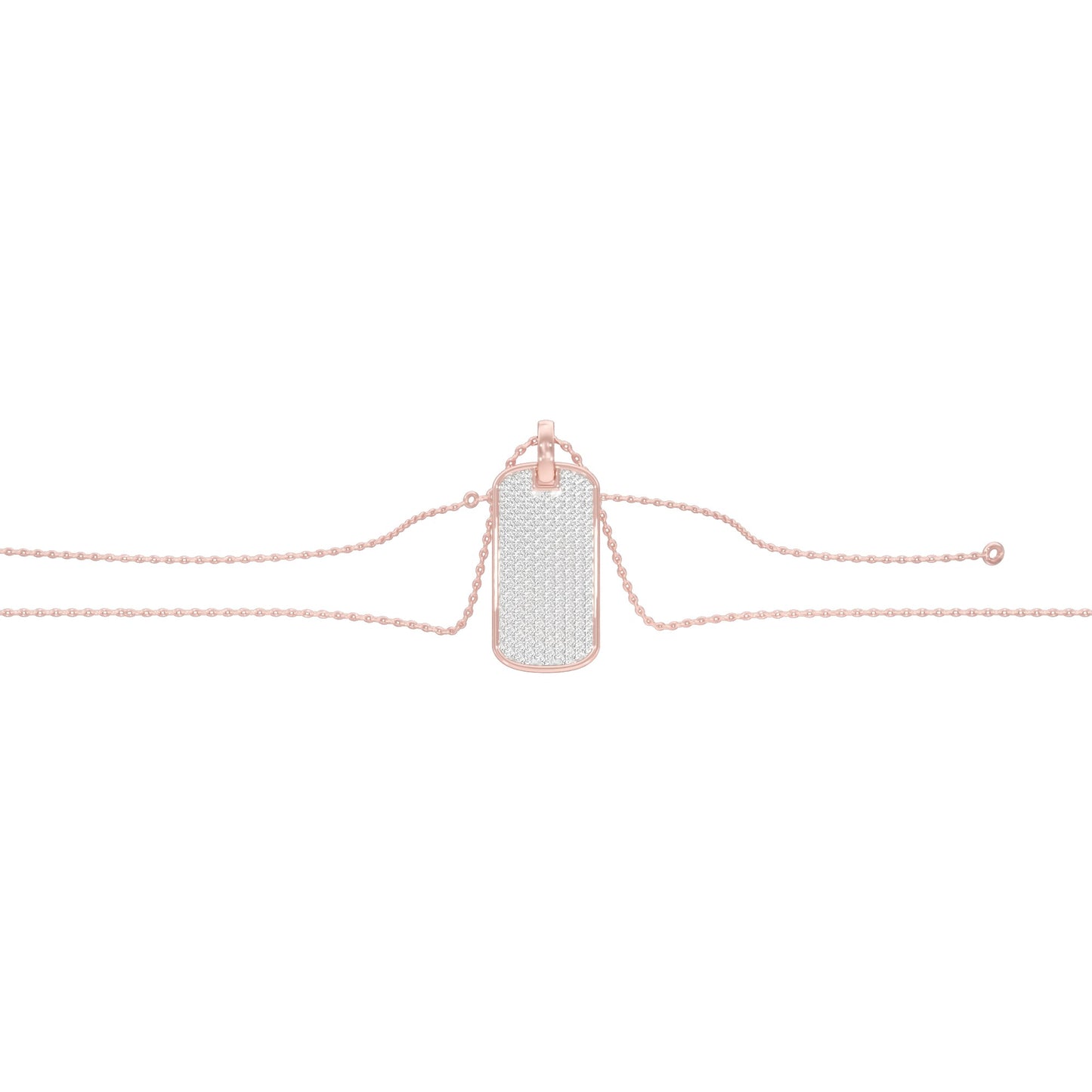 Power Brick Diamond Pendant 18 KT / Rose Gold