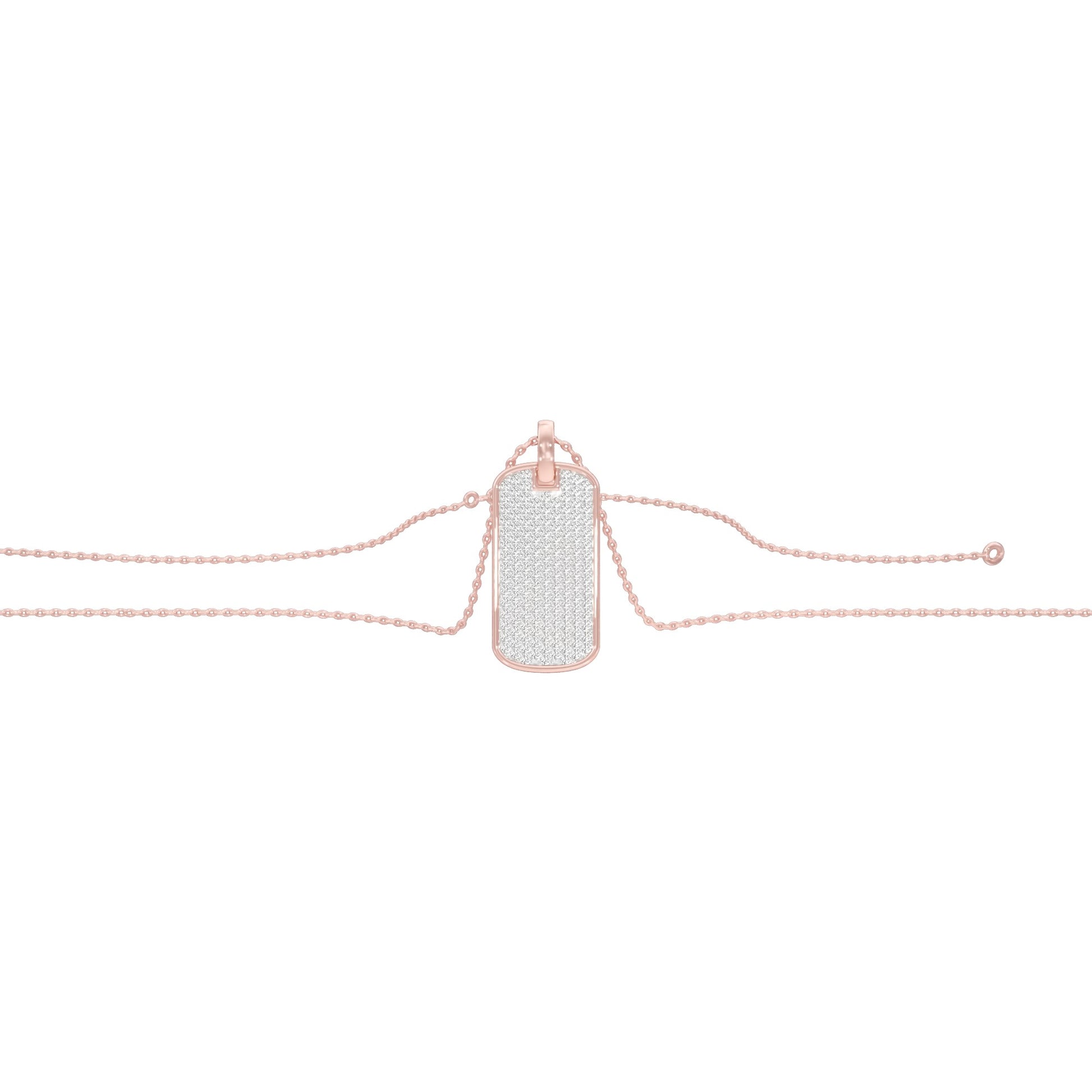 Power Brick Diamond Pendant 18 KT / Rose Gold