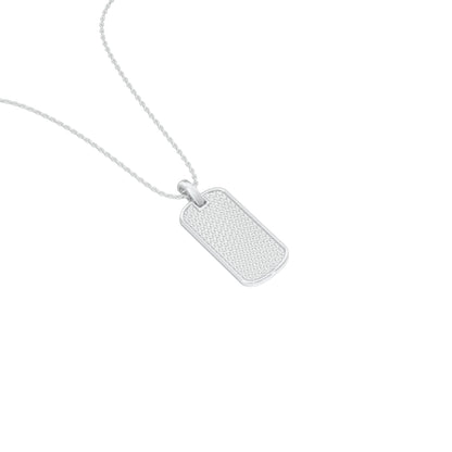 Power Brick Diamond Pendant 18 KT / White Gold
