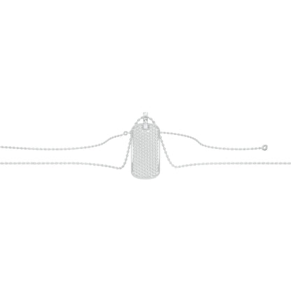 Power Brick Diamond Pendant 18 KT / White Gold