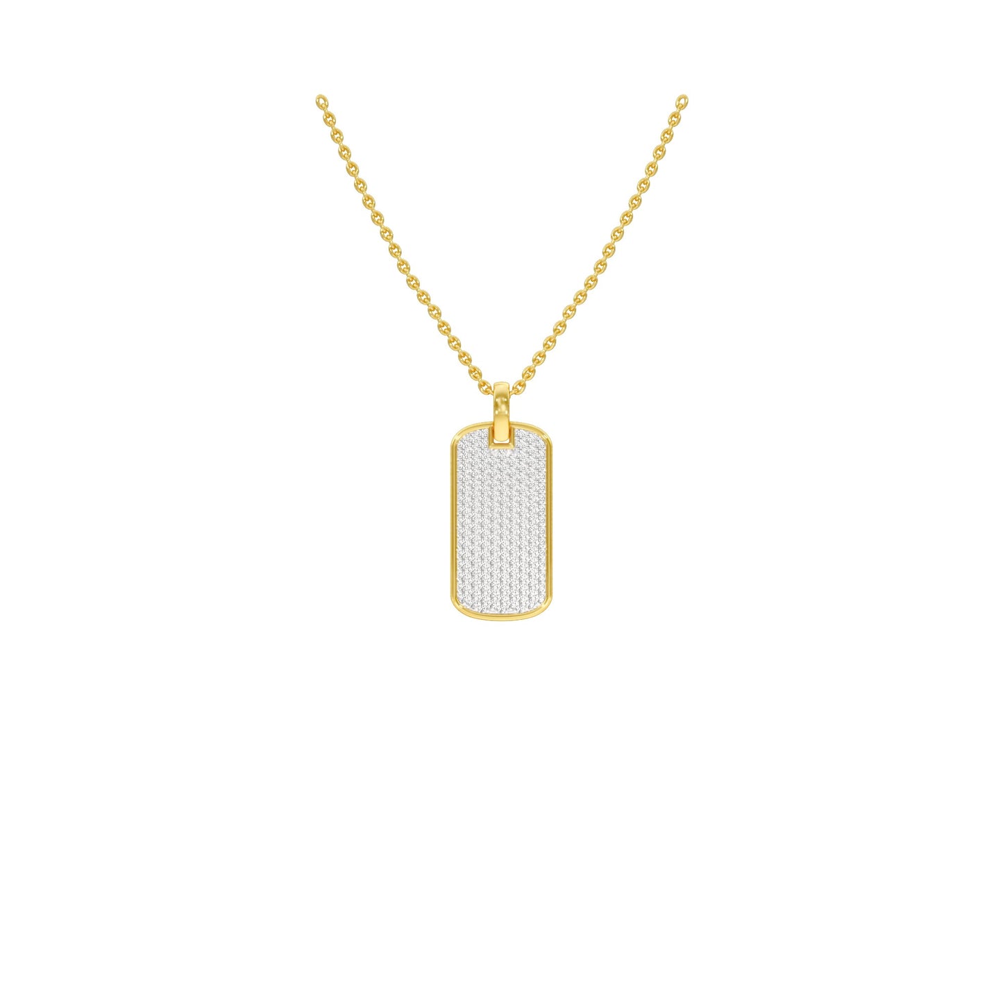 Power Brick Diamond Pendant 18 KT / Yellow Gold