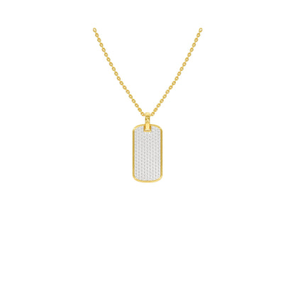 Power Brick Diamond Pendant 18 KT / Yellow Gold