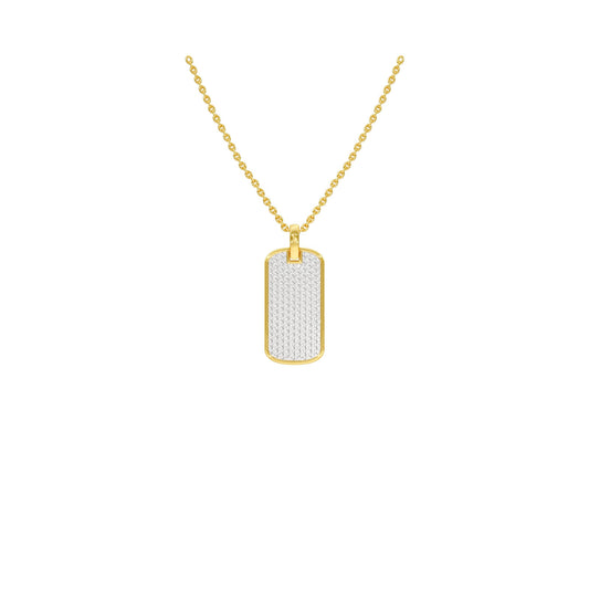 Power Brick Diamond Pendant 18 KT / Yellow Gold