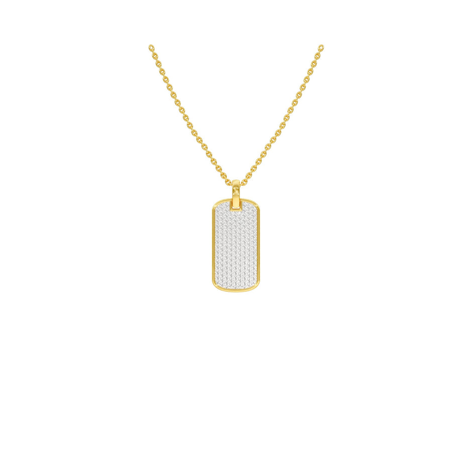 Power Brick Diamond Pendant 18 KT / Yellow Gold