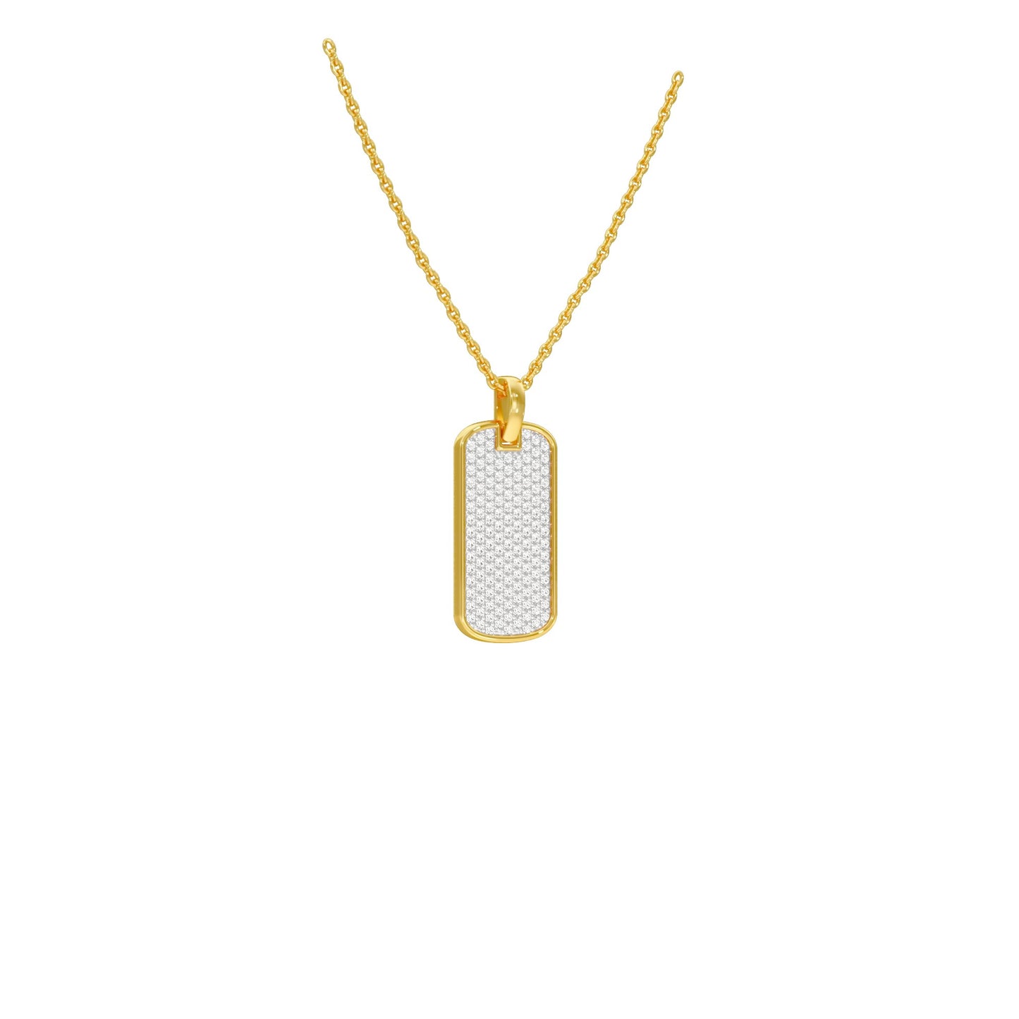 Power Brick Diamond Pendant 18 KT / Yellow Gold