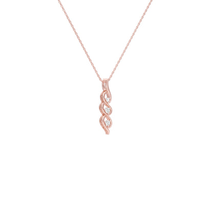 Twisted Flame Diamond Pendant 18 KT / Rose Gold