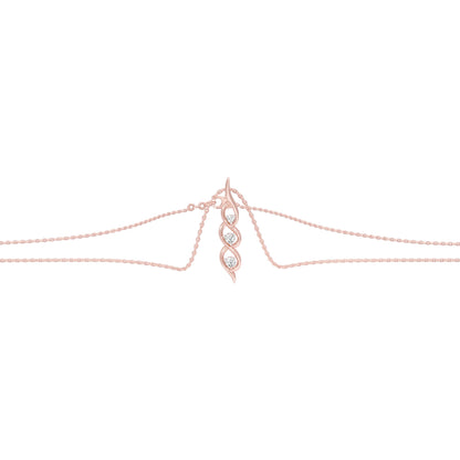 Twisted Flame Diamond Pendant 18 KT / Rose Gold