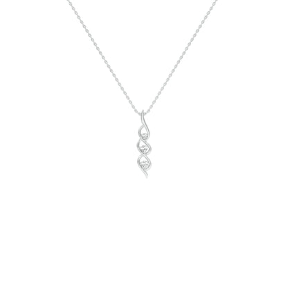 Twisted Flame Diamond Pendant 18 KT / White Gold