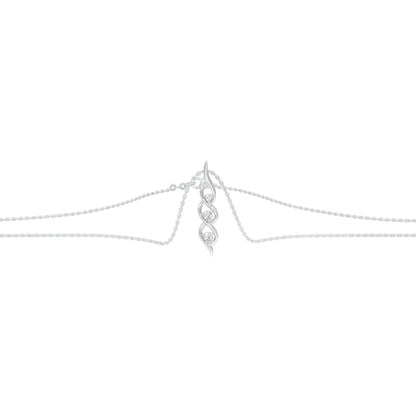 Twisted Flame Diamond Pendant 18 KT / White Gold