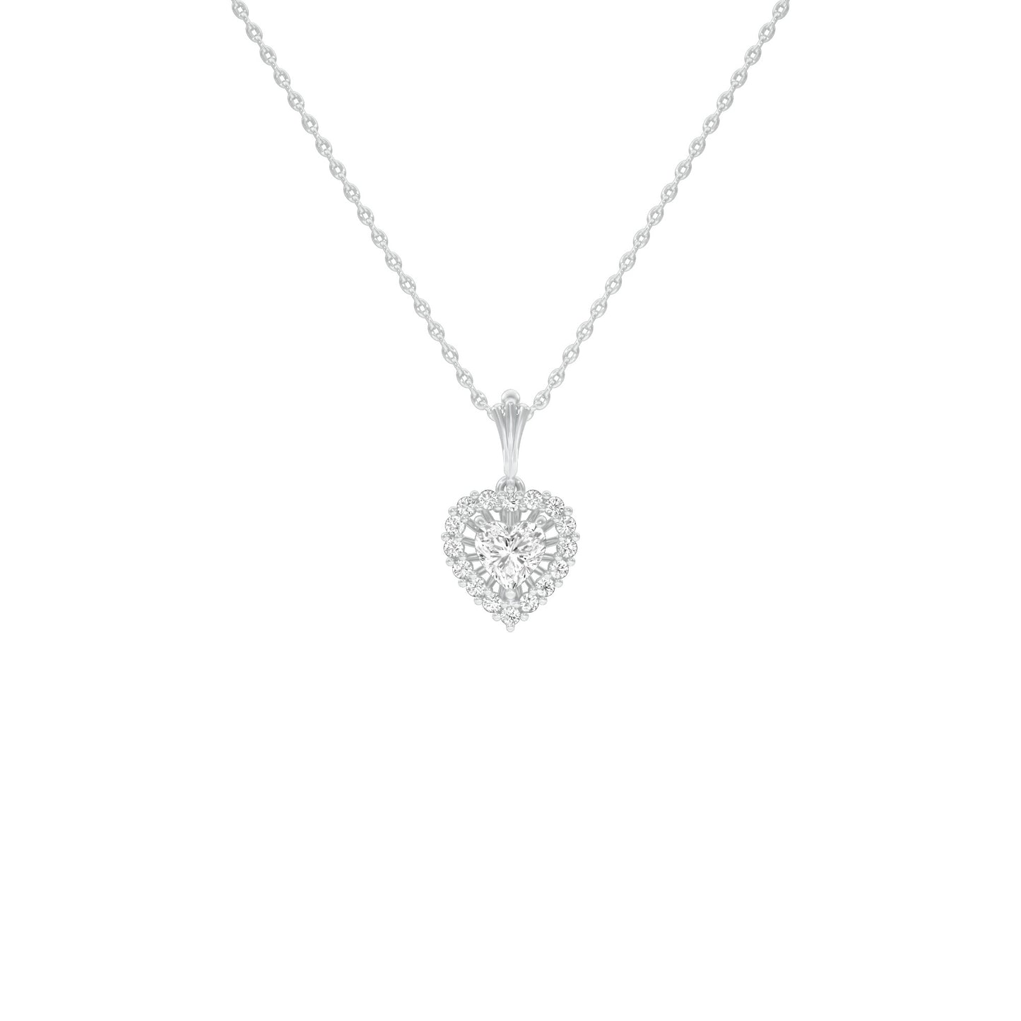 Valentine's Gala Diamond Pendant 18 KT / White Gold