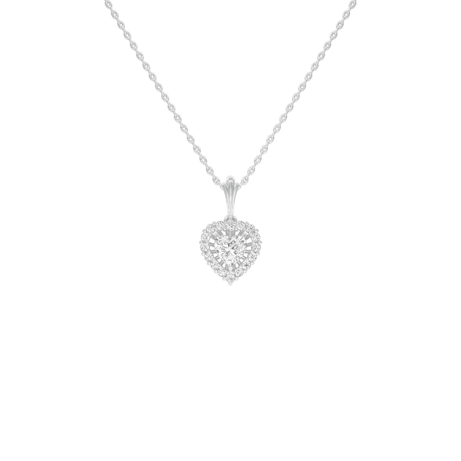 Valentine's Gala Diamond Pendant 18 KT / White Gold