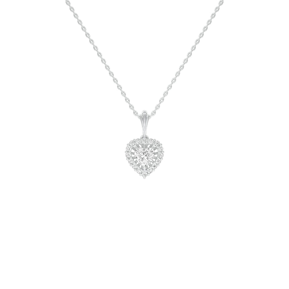 Valentine's Gala Diamond Pendant 18 KT / White Gold