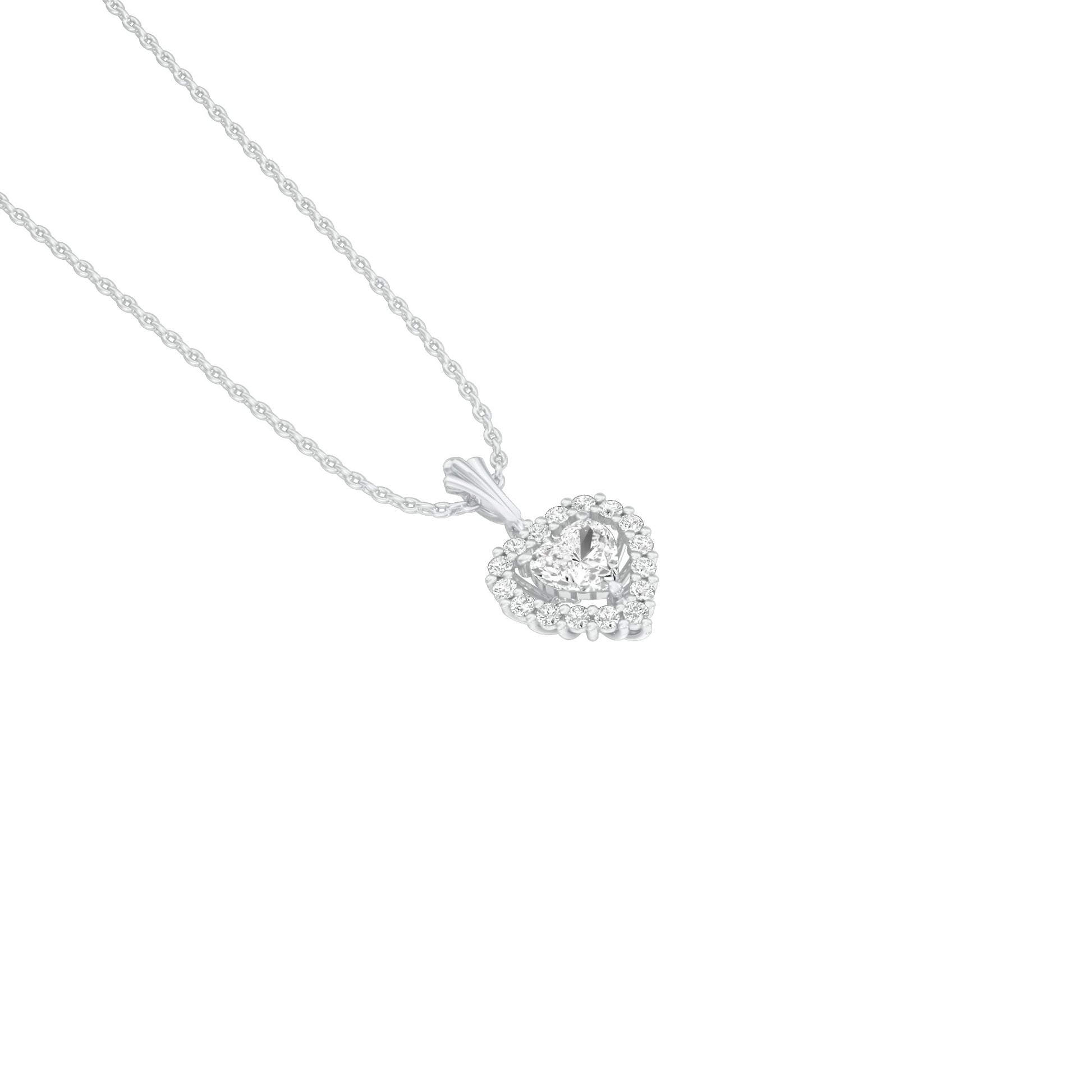Valentine's Gala Diamond Pendant 18 KT / White Gold