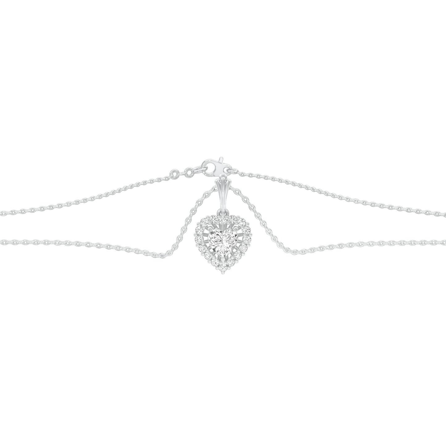 Valentine's Gala Diamond Pendant 18 KT / White Gold