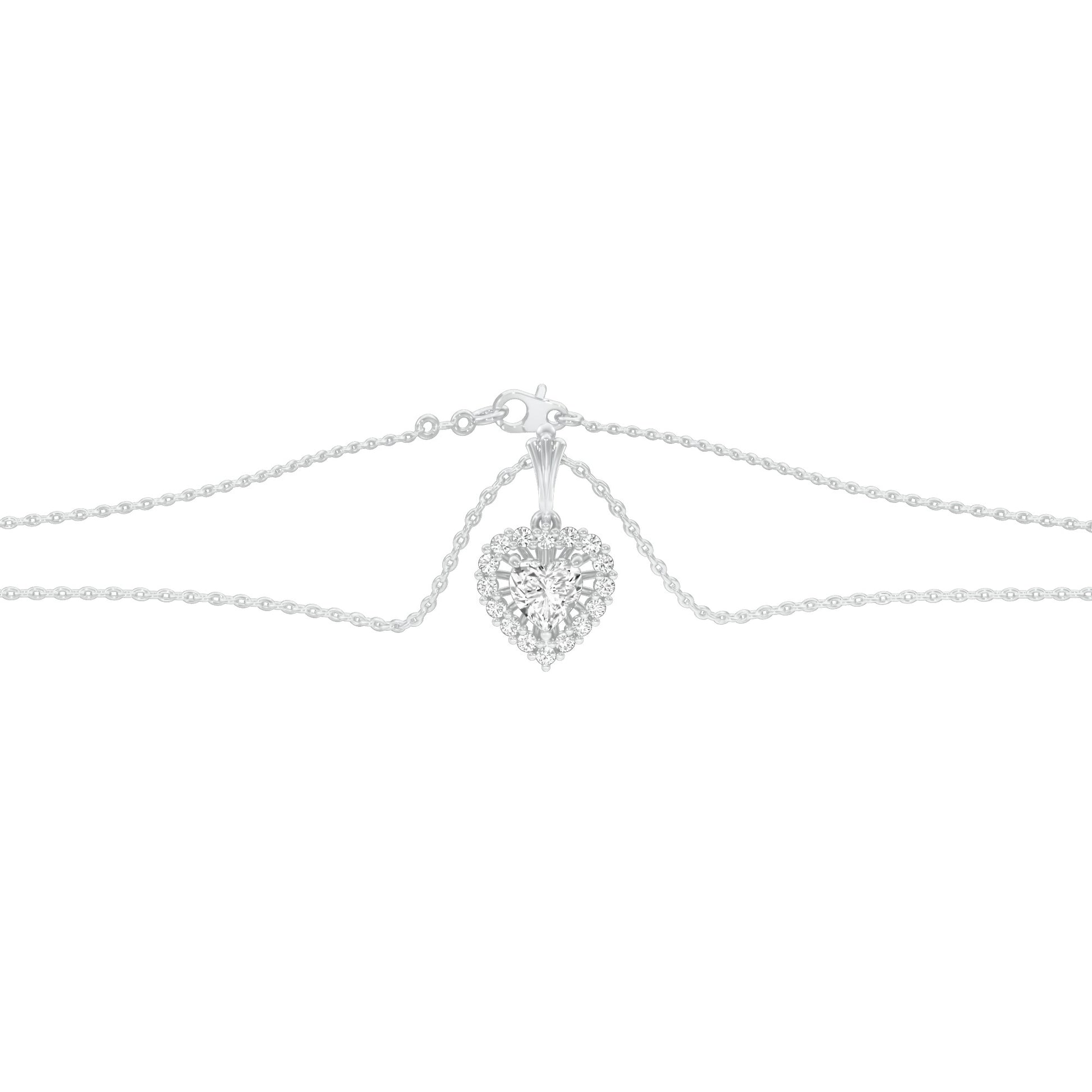 Valentine's Gala Diamond Pendant 18 KT / White Gold