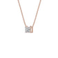 Prism Princess Solitaire Diamond Chain Necklace